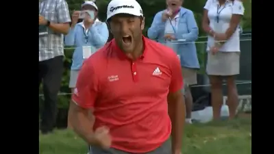 Jon Rahm celebration