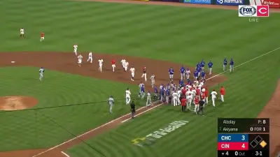 Reds Cubs players