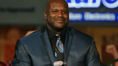 Shaquille O'Neal on a TNT set