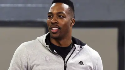 Dwight Howard in street clothes