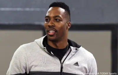 Dwight Howard in street clothes