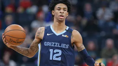 Ja Morant dribbles
