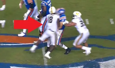 Trajan Jeffcoat hit Kyle Trask