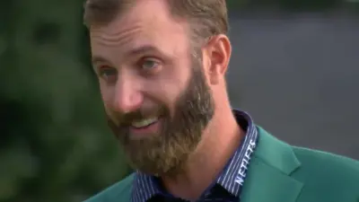 Dustin Johnson crying