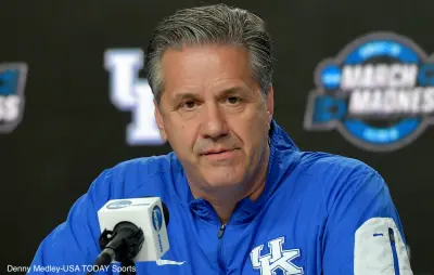 John Calipari at a press conference