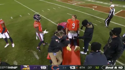 Nick Foles carted off
