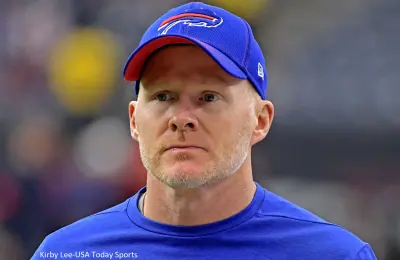 Sean McDermott in Bills gear