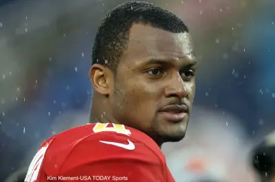 Deshaun Watson in the rain