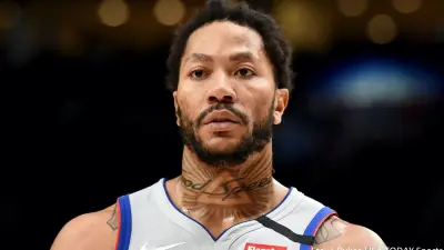 Derrick Rose in uniform during a game