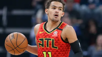 Trae Young in his Hawks uniform