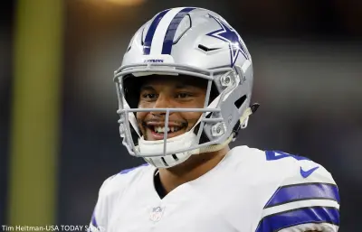 Dak Prescott in a helmet