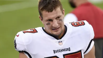 Rob Gronkowski in a Bucs uniform