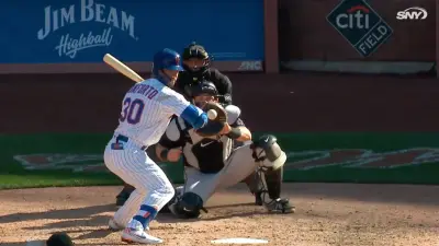 Michael Conforto hit by pitch