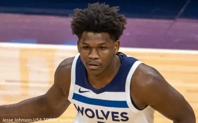 Anthony Edwards in his Wolves uniform