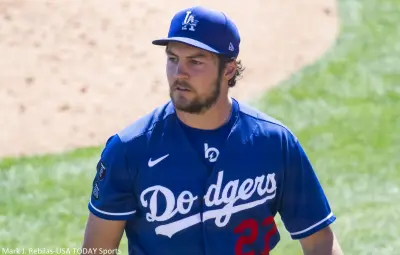 Trevor Bauer on the field