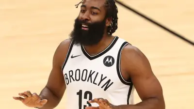 James Harden on the court