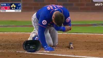 Kevin Pillar hit nose