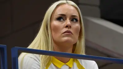 Lindsey Vonn sitting