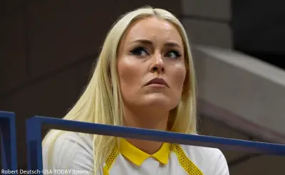 Lindsey Vonn sitting