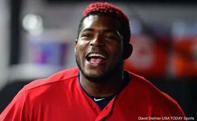 Yasiel Puig with the Reds
