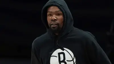 Kevin Durant in Nets practice gear