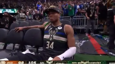 Giannis Antetokounmpo emotional
