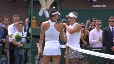 Ostapenko Tomljanovic confrontation