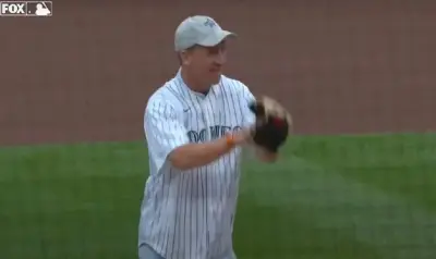 Peyton Manning first pitch