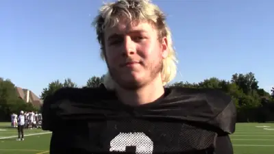 Quinn Ewers in pads