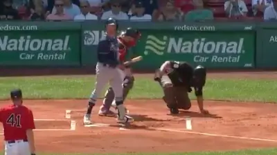 Manny Gonzalez foul tip