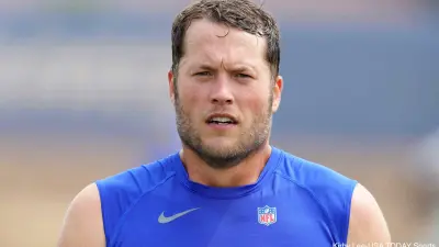 Matthew Stafford in a practice shirt