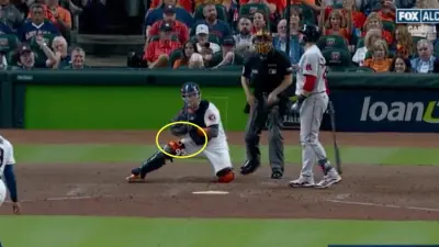 JD Martinez called strike