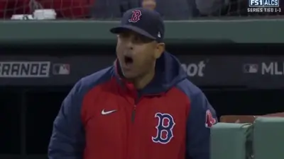 Alex Cora yells