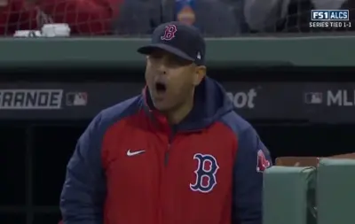 Alex Cora yells