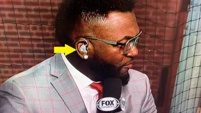 David Ortiz has a jeweled earpiece