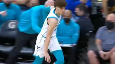 LaMelo Ball taunting an opponent