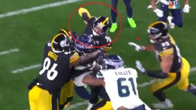 TJ Watt throws a punch