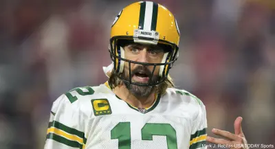 Aaron Rodgers after a play
