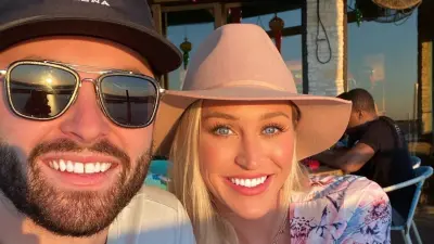 Baker Mayfield poses with his wife Emily