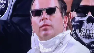 Raiders fan dressed as Al Davis