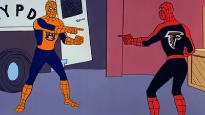 Auburn and Falcons Spiderman meme