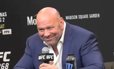 Dana White grins