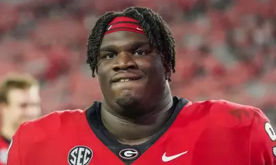 Jordan Davis after a game