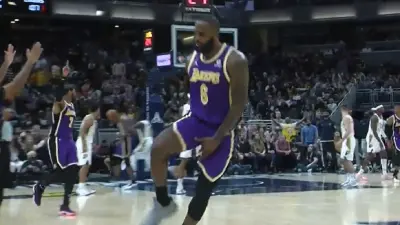 LeBron James grabs his crotch