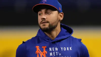 Michael Conforto in a Mets sweatshirt