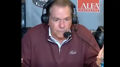 Nick Saban looking angry