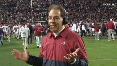 Nick Saban smiling