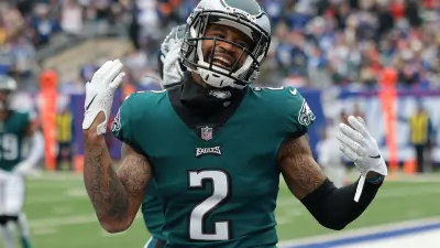 Darius Slay celebrates a play