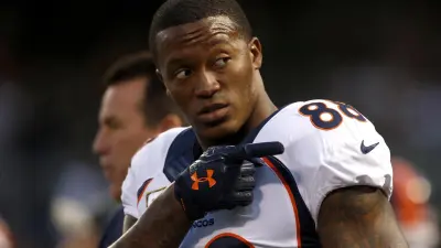 Demaryius Thomas with his helmet off
