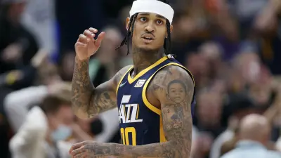 Jordan Clarkson during a Jazz game